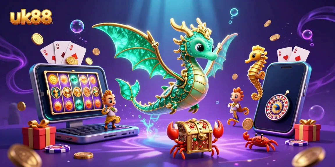 Experience winnings with uk88 through a thrilling underwater casino adventure featuring vibrant sea creatures and games