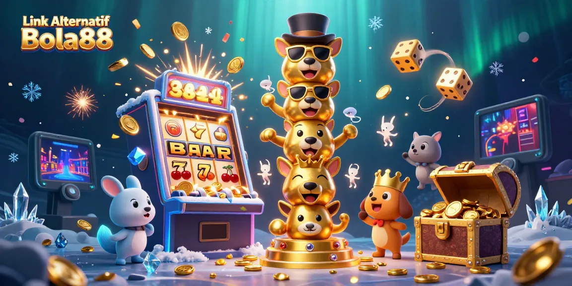 Engage in thrilling gaming with Link Alternatif Bola88's vibrant casino experience featuring colorful elements.