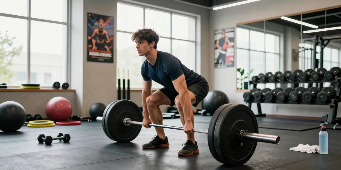 Deus Medical Produkte für Fitness: Athlet beim Training im modernen Fitnessstudio